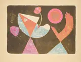 Victor Brauner, La Fiancée héliotropique, 1956, Farblithografie auf BFK Rives (Wasserzeichen)