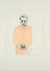 Daniel Richter, Der Fotograf, 2001, Farblithografie auf Velin
