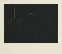 Fred Sandback, Photostat Nr. 21 (Aus: Serie von 22 Photostaten), 1982, Photostat-Druck auf Papier auf Karton montiert