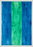 Günther Förg, Blau, Grün, Blau, 1995, Farbradierung auf leichtem Karton