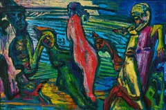 Christian d'Orgeix, "Songe d'une nuit d'été", Öl auf Leinwand