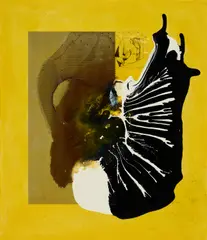 Silke Albrecht, Ohne Titel, 2020, Mischtechnik und Collage auf Leinwand