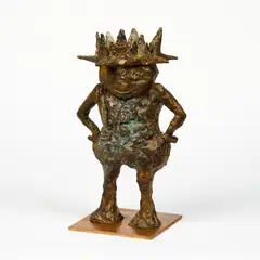 Meral Alma, The Little King, 2023, Bronze, goldbraun patiniert