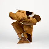 Michael Dekker, Maserung X, 2023, Holz, Lack und Stahl
