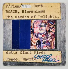 Sebastian Riemer, P/Flem/XVI Cent BOSCH, Hieronimus The Garden of Delights, det.: Giant Birds Prado, Madrid CENTER PANEL CCNY COLL, 2020, Pigmentdruck