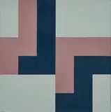 Enzo Maiolino, "Composizione P/4 B", 1987, Öl auf Leinwand
