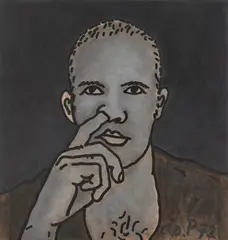 C. O. Paeffgen, Nasenbohrer, 1972, Acryl auf Fotoleinwand