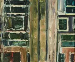 Roland Ladwig, Fassade, 1972, Öl auf Leinwand