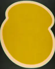Klaus Rinke, "Gelbes Volumen" (Gelbes Volum in rosa Pelle), 1966/67, Öl auf Leinwand
