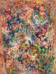 "Penthesilea" by Bernard Schultze, 1954, Öl und Collage auf Hartfaser, sold Jun 2024