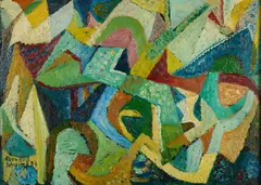 Bernard Schultze, "Sommer- Lust", 1951, Öl auf Hartfaser