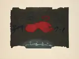Antoni Tàpies, Peu Roig, 1983, Farbradierung mit Carborundum und Collage auf Arches (Wasserzeichen)