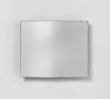 Victor Bonato, Glas- Spiegel-Verformung D-KX-76, 1976, Gewölbter Spiegel vor Holz