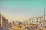 Johannes Rabe, Prinz Albrecht von Preußen in Alexandrien, 1849, Aquarell auf Papier