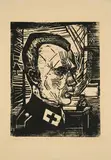 Erich Heckel, Bildnis BL, 1915, Holzschnitt auf Bütten