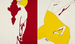 Werner Berges, Konvolut von 2 Serigrafien, 1970, Jeweils: Farbserigrafie auf beschichtetem Halbkarton