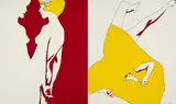 Werner Berges, Konvolut von 2 Serigrafien, 1970, Jeweils: Farbserigrafie auf beschichtetem Halbkarton