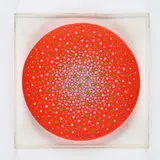 Kuno Gonschior, "Rund Konvex Leuchtfarbe", 1964, Acryl auf Leinwand über Holz. In Plexiglasrahmen