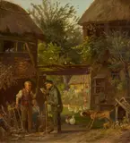 Meno Mühlig, Die Nachricht, Öl auf Leinwand