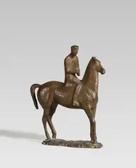 Reiter, zügelnd by Gerhard Marcks, 1935 (Entwurf), Bronze, braun patiniert, sold Jun 2024