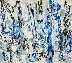 Rudi Baerwind, "Birken", 1972, Öl auf Leinwand