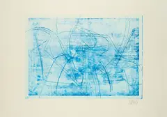 Herbert Zangs, Ohne Titel, Farbradierung auf Hahnemühle (Wasserzeichen)