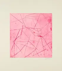 Herbert Zangs, Ohne Titel, Farbradierung auf Hahnemühle (Wasserzeichen)