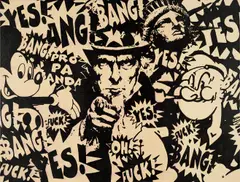 Marek Braun, "Bang Propaganda", 2013, Mischtechnik auf Leinwand