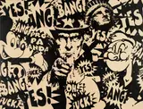 Marek Braun, "Bang Propaganda", 2013, Mischtechnik auf Leinwand