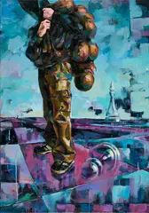 Ivan Gejko, "Der Spieler" (Aus der Serie "Zwölf"), 2009, Öl auf Leinwand
