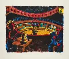 Parlament by Jörg Immendorff, 1999, Farblithografie auf Bütten, sold Apr 2024