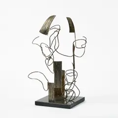 Brigitte und Martin Matschinsky-Denninghoff, Ohne Titel, 1995, Messing und Zinn. Auf Granitsockel