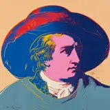 Goethe by Andy Warhol, 1982, Farbserigrafie auf Karton, sold Jun 2024