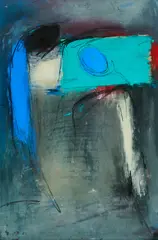 Mahi Binebine, Ohne Titel, 1997, Mischtechnik, collagiert auf Leinwand