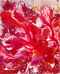 "Flow red II" by Christian Awe, 2022, Acryl und Sprühlack auf Leinwand, sold Mar 2024