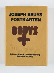 Postkarten by Joseph Beuys, 1969-1980, Pappschachtel mit 28 Postkarten. Jeweils Farboffset auf leichtem Karton, sold Apr 2024