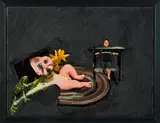Henry Coombes, Fat Boy Treadmill, 2009, Öl und Collage auf Leinwand