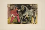 Pablo Picasso, Le Cheval du Cirque (Aus: Jaime Sabartés: Dans l'Atelier de Picasso), 1957, Farblithografie auf Bütten