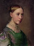Caroline von der Embde, Porträt der Künstlerin Emilie von der Embde (1816-1904), der Schwester der Malerin, 1830, Öl