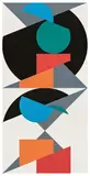 Jan Kubíček, "Kreise, Quadrate und Dreiecke mit Dislokationen", 1991/1993, Acryl auf Leinwand