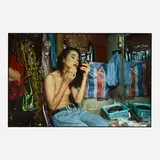 Yogo putting on her powder, Bangkok by Nan Goldin, 1992, Cibachrome print, sold Aug 2023