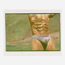 Kenda North, Untitled (Torso View of Bodybuilder), 1980, vintage hand-colored dye transfer print