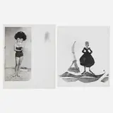 Weegee, Two distortion photographs, c. 1955, gelatin silver print