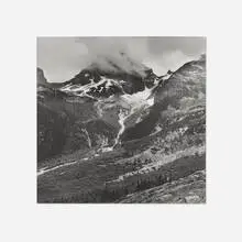 Kwong Chi Tseng, Mount Dawson, Glacier National Park, Canadian Rockies, 1986, vintage black and white bromide print