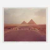 Richard Misrach, Road Blockade and Pyramids, 1989, C-print