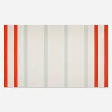 Andreas Brandt, Rot-Grau, 1977, oil on canvas in artist's frame