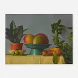 Colleen Cox, Mangoes with Plants, 2001, oil on panel