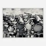 Ryan Travis Christian, Bullet Knights, 2020, screenprint in ten colors on Coventry Rag