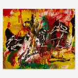 Joseph Meierhans, Abstract Composition, acrylic on Masonite