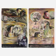 Phyllis Bramson, Seeing is... Believing (diptych), c. 1980, pastel on Arches paper